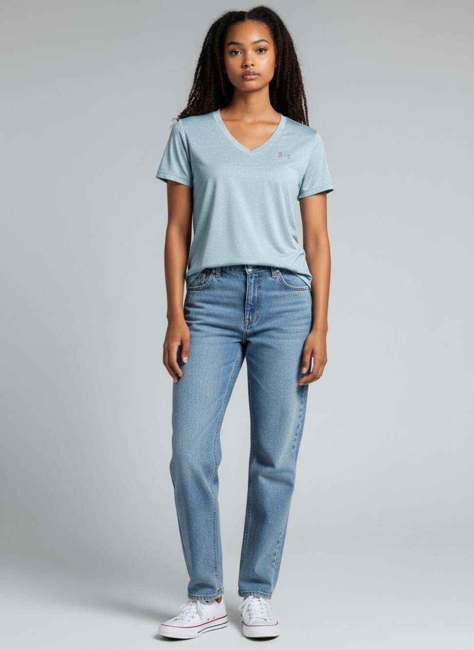 Under Armour Women's Tech Twist V Neck Short Sleeve T-Shirt.